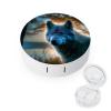 VHPVHP Contact Lenses Case Kit, Wolf Forest Contact Lens Case with Mirror,Portable Contact Box Travel Kit with Tweezers Remover for Outdoor And Office Daily Use view 1