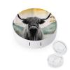 VHPVHP Contact Lenses Case Kit, Cow Sunset Contact Lens Case with Mirror,Portable Contact Box Travel Kit with Tweezers Remover for Outdoor And Office Daily Use view 1