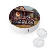 VHPVHP Contact Lenses Case Kit, Motorcycle Parked Outside Contact Lens Case with Mirror,Portable Contact Box Travel Kit with Tweezers Remover for Outdoor And Office Daily Use view 1