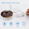 VHPVHP Contact Lenses Case Kit, Motorcycle Parked Outside Contact Lens Case with Mirror,Portable Contact Box Travel Kit with Tweezers Remover for Outdoor And Office Daily Use view 3