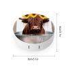 VHPVHP Contact Lenses Case Kit, Cow in Tub with Sunflowers Contact Lens Case with Mirror,Portable Contact Box Travel Kit with Tweezers Remover for Outdoor And Office Daily Use view 2