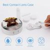 VHPVHP Contact Lenses Case Kit, Cow in Tub with Sunflowers Contact Lens Case with Mirror,Portable Contact Box Travel Kit with Tweezers Remover for Outdoor And Office Daily Use view 3