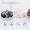 VHPVHP Contact Lenses Case Kit, Flower Acrylic Contact Lens Case with Mirror,Portable Contact Box Travel Kit with Tweezers Remover for Outdoor And Office Daily Use view 3