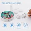 VHPVHP Contact Lenses Case Kit, Deer Contact Lens Case with Mirror,Portable Contact Box Travel Kit with Tweezers Remover for Outdoor And Office Daily Use view 3