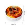 VHPVHP Contact Lenses Case Kit, Flame Rose Flowers Skull Contact Lens Case with Mirror,Portable Contact Box Travel Kit with Tweezers Remover for Outdoor And Office Daily Use view 2