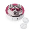VHPVHP Contact Lenses Case Kit, Husky Dog with Hearts Sunglasses And Scarf Contact Lens Case with Mirror,Portable Contact Box Travel Kit with Tweezers Remover for Outdoor And Office Daily Use view 1