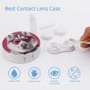 VHPVHP Contact Lenses Case Kit, Husky Dog with Hearts Sunglasses And Scarf Contact Lens Case with Mirror,Portable Contact Box Travel Kit with Tweezers Remover for Outdoor And Office Daily Use view 3