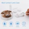 VHPVHP Contact Lenses Case Kit, Cow with Floral Contact Lens Case with Mirror,Portable Contact Box Travel Kit with Tweezers Remover for Outdoor And Office Daily Use view 3