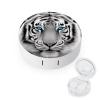 VHPVHP Contact Lenses Case Kit, White Tiger Contact Lens Case with Mirror,Portable Contact Box Travel Kit with Tweezers Remover for Outdoor And Office Daily Use view 1