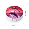 VHPVHP Contact Lenses Case Kit, Pink Jumping Dolphins Contact Lens Case with Mirror,Portable Contact Box Travel Kit with Tweezers Remover for Outdoor And Office Daily Use view 2