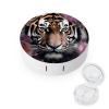 VHPVHP Contact Lenses Case Kit, Tiger Surrounded By Flowers Contact Lens Case with Mirror,Portable Contact Box Travel Kit with Tweezers Remover for Outdoor And Office Daily Use view 1