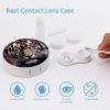 VHPVHP Contact Lenses Case Kit, Tiger Surrounded By Flowers Contact Lens Case with Mirror,Portable Contact Box Travel Kit with Tweezers Remover for Outdoor And Office Daily Use view 3