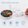 VHPVHP Contact Lenses Case Kit, Mystical Mushrooms Contact Lens Case with Mirror,Portable Contact Box Travel Kit with Tweezers Remover for Outdoor And Office Daily Use view 3