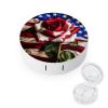VHPVHP Contact Lenses Case Kit, America Rose Contact Lens Case with Mirror,Portable Contact Box Travel Kit with Tweezers Remover for Outdoor And Office Daily Use view 1