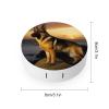 VHPVHP Contact Lenses Case Kit, German Shepherd Contact Lens Case with Mirror,Portable Contact Box Travel Kit with Tweezers Remover for Outdoor And Office Daily Use view 2