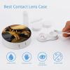 VHPVHP Contact Lenses Case Kit, German Shepherd Contact Lens Case with Mirror,Portable Contact Box Travel Kit with Tweezers Remover for Outdoor And Office Daily Use view 3