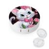 VHPVHP Contact Lenses Case Kit, White Cat Contact Lens Case with Mirror,Portable Contact Box Travel Kit with Tweezers Remover for Outdoor And Office Daily Use view 1