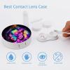 VHPVHP Contact Lenses Case Kit, Butterfly in Light Bulb Contact Lens Case with Mirror,Portable Contact Box Travel Kit with Tweezers Remover for Outdoor And Office Daily Use view 3