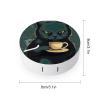 VHPVHP Contact Lenses Case Kit, Coffee And Cat Gem Art Contact Lens Case with Mirror,Portable Contact Box Travel Kit with Tweezers Remover for Outdoor And Office Daily Use view 2