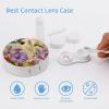 VHPVHP Contact Lenses Case Kit, Butterfly And Flower Contact Lens Case with Mirror,Portable Contact Box Travel Kit with Tweezers Remover for Outdoor And Office Daily Use view 3