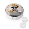 VHPVHP Contact Lenses Case Kit, A Cow Is Sitting Bathtub with Sunflowers Contact Lens Case with Mirror,Portable Contact Box Travel Kit with Tweezers Remover for Outdoor And Office Daily Use view 1