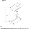 POCHY Overbed Table Tilt Top Lifting Computer Desk W/Wheels Side Table Height Adjustable Standing Desk Steel Frame Laptop Table view 2