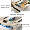 POCHY Overbed Table Tilt Top Lifting Computer Desk W/Wheels Side Table Height Adjustable Standing Desk Steel Frame Laptop Table view 3