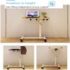 POCHY Overbed Table Tilt Top Lifting Computer Desk W/Wheels Side Table Height Adjustable Standing Desk Steel Frame Laptop Table view 4