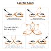 JM 2 Pairs Makeup Reading Glasses Magnifying Flip Down Cosmetic Readers for Women with Spring Hinge +3.0 view 3