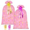 2 Pcs Large Gift Bags Oversized Plastic Storage Bags 48"x 36" with 2 Pcs Pull Bows for Huge Big Birthday Gift Presents Wrapping, Kids Bike Gift Bags, Birthdays, Parties, New Parents Baby Showers view 1
