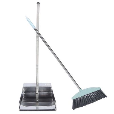 Cabilock Dust Pan Broom Set Dust Broom with Long Handle Floor Cleaning Kit House Cleaning Tools Long Handle