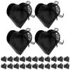 HOMSFOU Wedding Candy Box Set 50Pcs Heart Shaped Hollow Paper Boxes with Ribbons 1.39 Inch Small Favor Boxes for Wedding Party Bridal Shower view 1