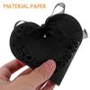 HOMSFOU Wedding Candy Box Set 50Pcs Heart Shaped Hollow Paper Boxes with Ribbons 1.39 Inch Small Favor Boxes for Wedding Party Bridal Shower view 2