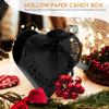HOMSFOU Wedding Candy Box Set 50Pcs Heart Shaped Hollow Paper Boxes with Ribbons 1.39 Inch Small Favor Boxes for Wedding Party Bridal Shower view 3