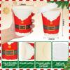 Jetec 100 Pcs Christmas Coffee Cups Disposable Hot Cocoa Christmas Paper Cups in Snowman Santa Belt Design for Coffee Tea Beverage Dinner holiday Party Supplies(12 oz) view 2