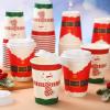 Jetec 100 Pcs Christmas Coffee Cups Disposable Hot Cocoa Christmas Paper Cups in Snowman Santa Belt Design for Coffee Tea Beverage Dinner holiday Party Supplies(12 oz) view 3