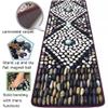 GRRICEPL Pebble Foot Massage Cushion, Foot Massage Mat, Natural Jade Stone Road, Foot Massage Walking Plate, Home Shiatsu Board (Color : Multi-Colored-A, Size : 40x150cm) view 2
