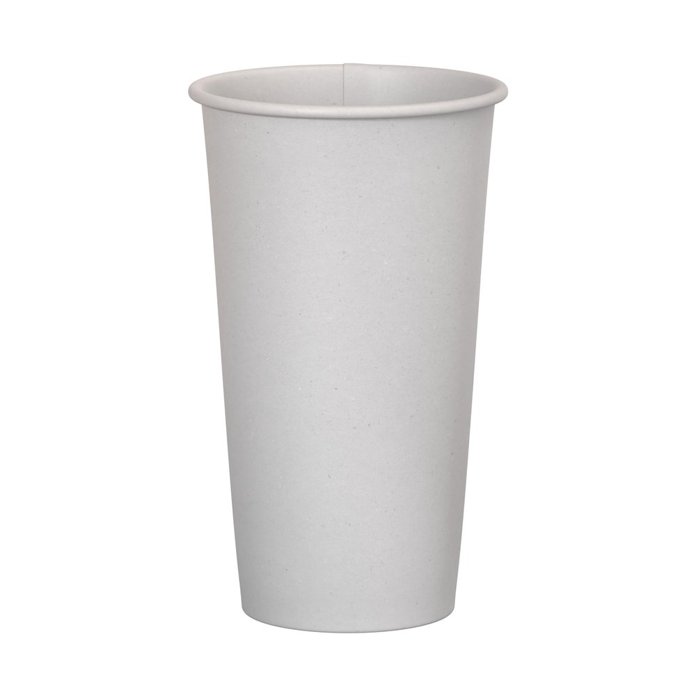 20 oz. White Poly Paper Hot Disposable Coffee/Tea Cup - 1000/Case, for Coffeehouse, Cafe, Party, Concert, Club