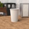 10 oz. White Poly Paper Hot Disposable Coffee/Tea Cup - 1000/Case, for Coffeehouse, Cafe, Party, Concert, Club view 2
