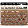 HearClear Size 312 PR41 Hearing Aid Batteries Brown Tab (30 Batteries) view 1
