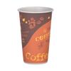 16 oz. Coffee Print Poly Paper Hot Disposable Coffee/Tea Cup - 1000/Case, for Coffeehouse, Cafe, Party, Concert, Club view 1
