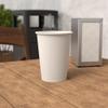 12 oz. White Poly Paper Hot Disposable Coffee/Tea Cup - 1000/Case, for Coffeehouse, Cafe, Party, Concert, Club view 2
