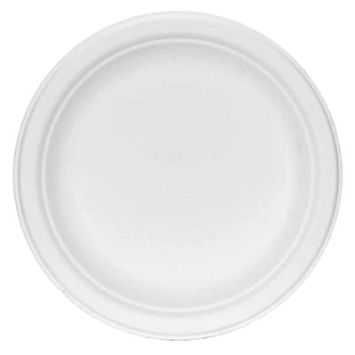 Responsible Products 6 inch Round Plates, Tree-Less Compostable Molded Fiber Round Plates, Extra Strength, Tree-Free and Made Without PFAS, White (50 Count)