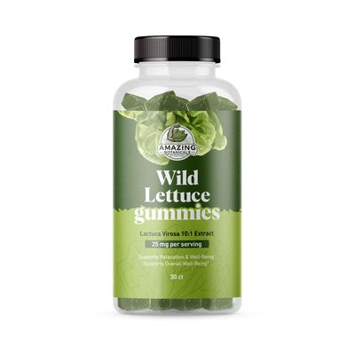 100% Natural Wild Lettuce Gummies  Tropical Berry  Premium Quality, Herbal Relaxation Support, Non-GMO, Gluten-Free & Vegan, Herbal Supplement for Natural Calm & Relaxation  30 Count