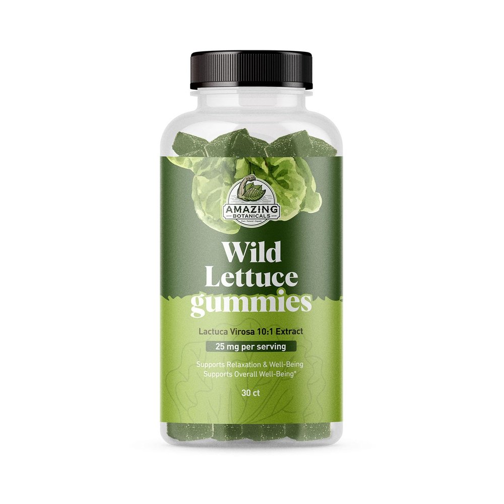 100% Natural Wild Lettuce Gummies  Tropical Berry  Premium Quality, Herbal Relaxation Support, Non-GMO, Gluten-Free & Vegan, Herbal Supplement for Natural Calm & Relaxation  30 Count