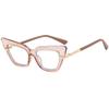 NOVESIXTDAT Presbyopic Glasses Trendy Clear Vision Computer Reader Cat Eye Reading Glasses Anti Blue Light Flat Light Mirror Women (Color : Tea, Size : +0.00) view 1