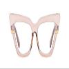 NOVESIXTDAT Presbyopic Glasses Trendy Clear Vision Computer Reader Cat Eye Reading Glasses Anti Blue Light Flat Light Mirror Women (Color : Tea, Size : +0.00) view 2