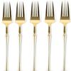 Blue Sky Infinity Flatware Gold Disposable Dinner Forks - 32 Count | Luxurious Premium Plastic Cutlery for Elegant Events & Gatherings view 1