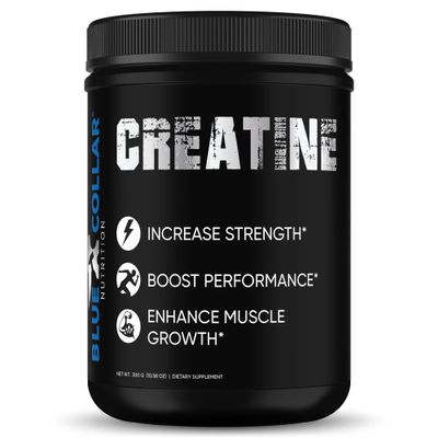 Blue Collar Nutrition Creatine Monohydrate  Easy Dissolves 300g, Pre-Workout Unflavored Creatine Powder for Men, Helps Boost Performance, Increase Strength & Speed Up Muscle Recovery (60 Servings)