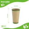Responsible Products Certified Compostable 20 oz Paper Cups, Cold  Hot Coffee Cups, Disposable Paper Cups, Extra Strength Disposable Cups, Made without PFAS (50 count) view 2